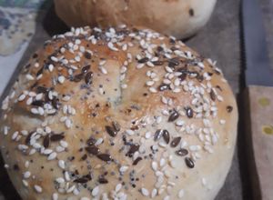 Una foto de Pan Bagel Casero
