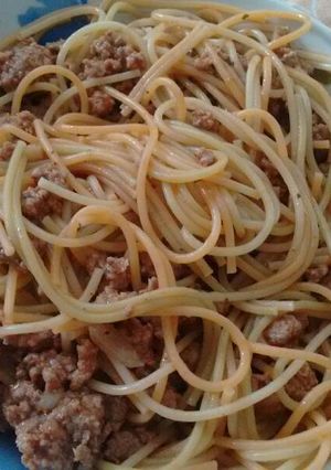 Una foto de Spaghetti bolognesa. ॐ