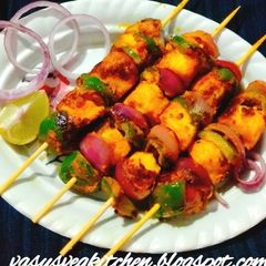 A picture of Paneer Tikka|| How to prepare Paneer Tikka on pan.