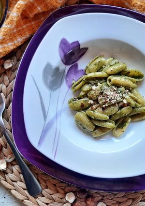 Foto di Gnocchetti con pesto di basilico e nocciole