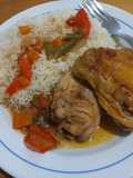 Coxas de Frango com Pimentos e Cenouras