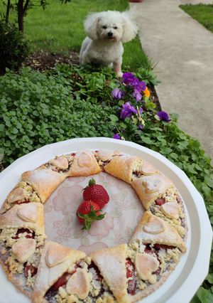 Epres-nutellás linzerkoszorú🍓 recept fotója