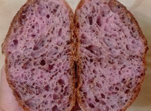 Foto resep Purple Sweet Potato Tri-Colour Quinoa Sourdough Bread (Oven Tangkring)