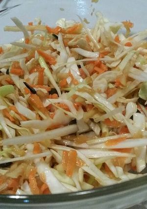 A picture of Healthy no-mayo coleslaw.