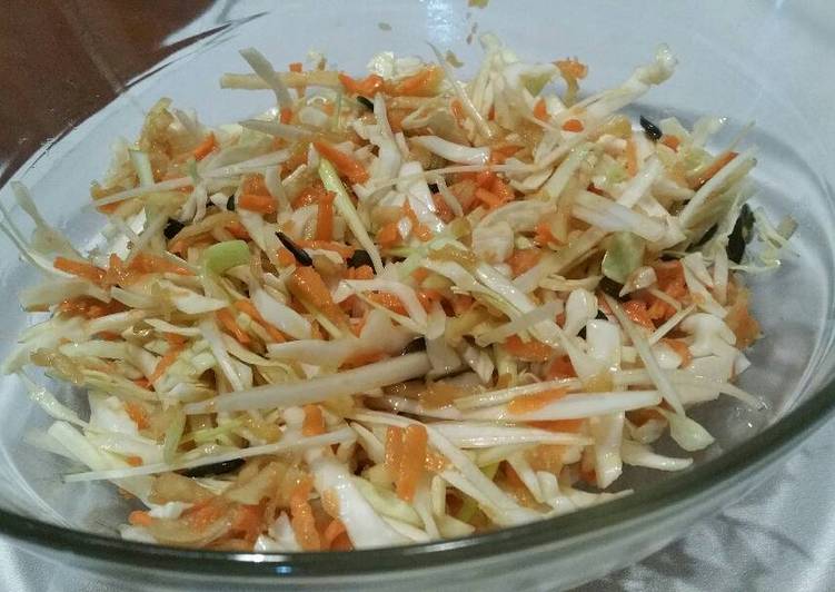 How to Prepare Super Quick Homemade Healthy no-mayo coleslaw