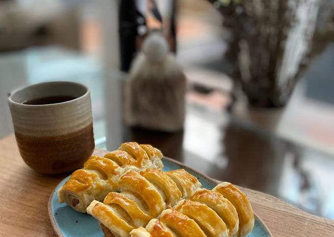 Banana Choco Puff Pastry Instant - mudah, kilat, yummy