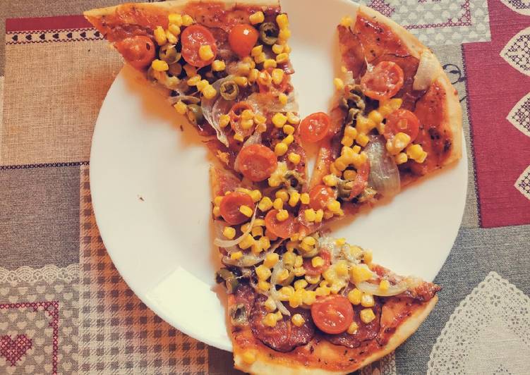 Kelesztés nélküli vékony tésztájú pizza 🍕