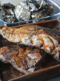 Una foto de Tira de costilla de cerdo a la brasa