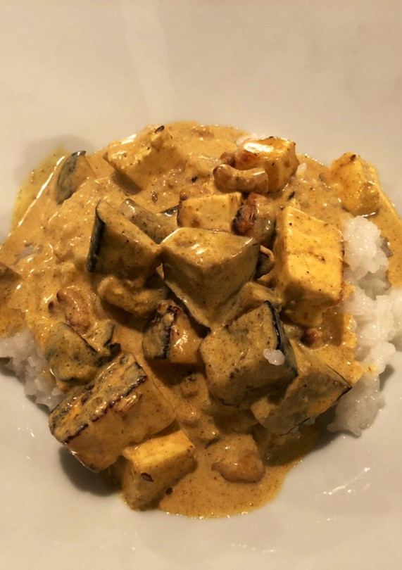 A picture of Paneer, Aubergine & Cashew Curry.