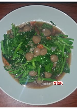 Foto resep Baby Kailan Tumis Bakso Mutiara