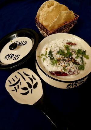 A picture of Curd Rice (South Indian Style).