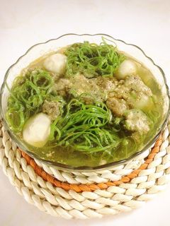 Hình của món Canh cua khoai sọ rau muống.