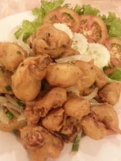 Hình của món Ếch tẩm bột.