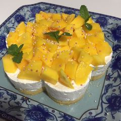 A picture of Mango paneer cake ❤️.