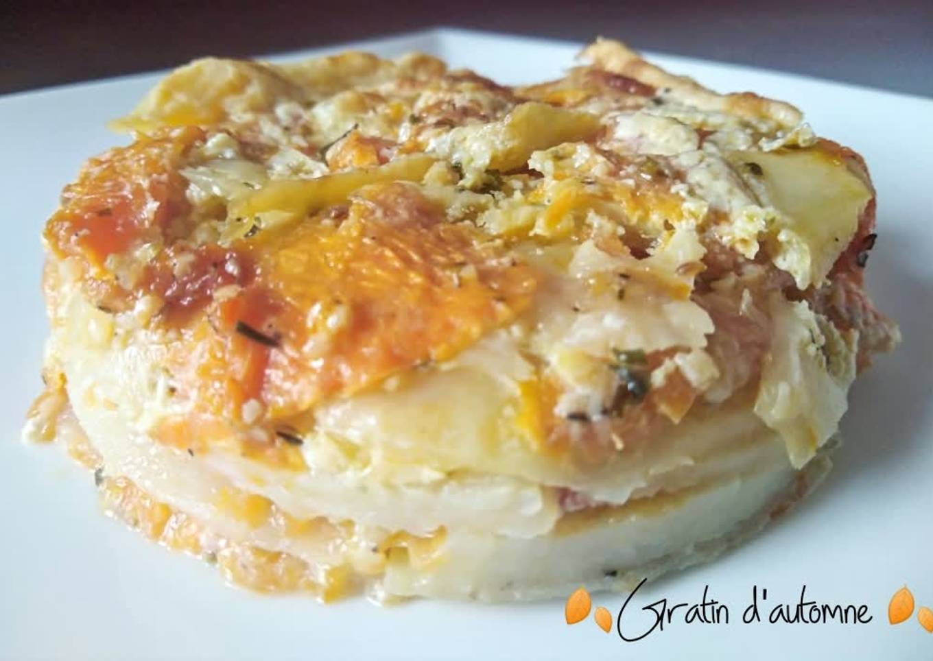 Gratin de pommes de terres et courge butternut