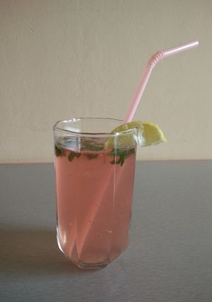 A picture of Roohafza fusion cocktail.