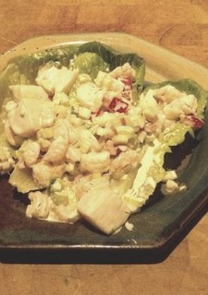 A picture of Summer seafood salad.
