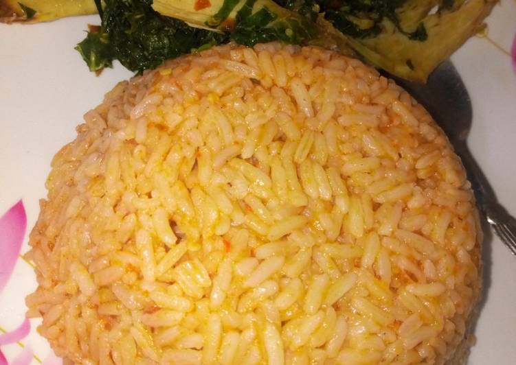 Jallof rice with spinach