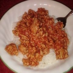 A picture of Sloppy joe on Rice.