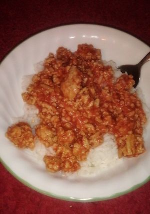 A picture of Sloppy joe on Rice.