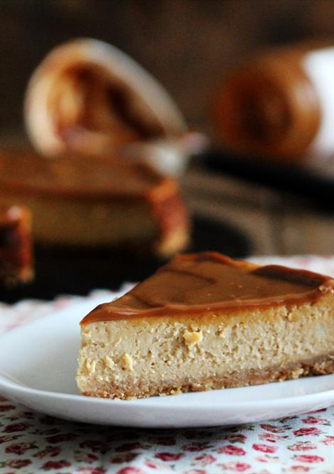 Una foto de Cheesecake de dulce de leche. Vídeo tutorial