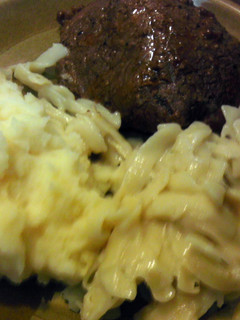 A picture of yummy yummy steak tenderloin.