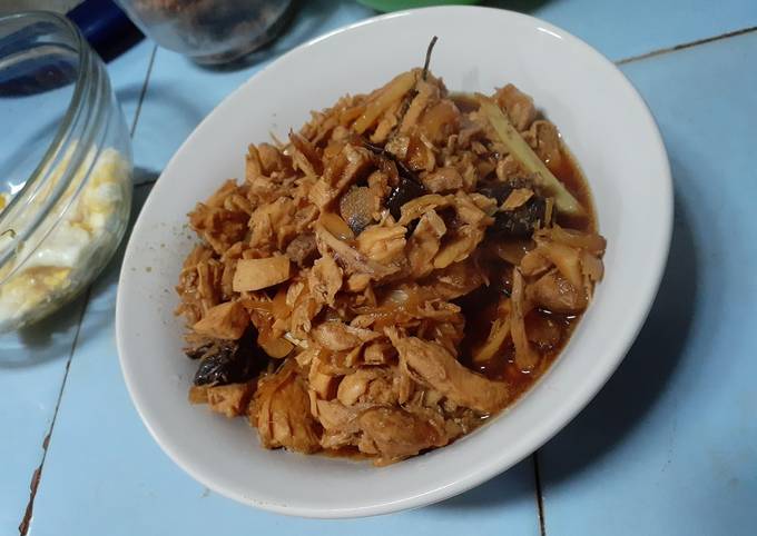 Ayam suir kecap / toping mie ayam