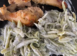Una foto de Ensalada de poroto verdes con mayonesa