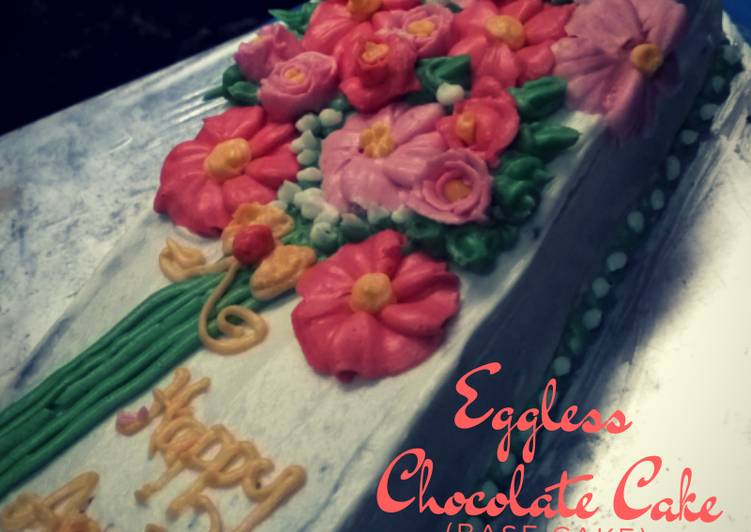 Tart base Eggless Chocolate Cake (irit & simple, no mixer)