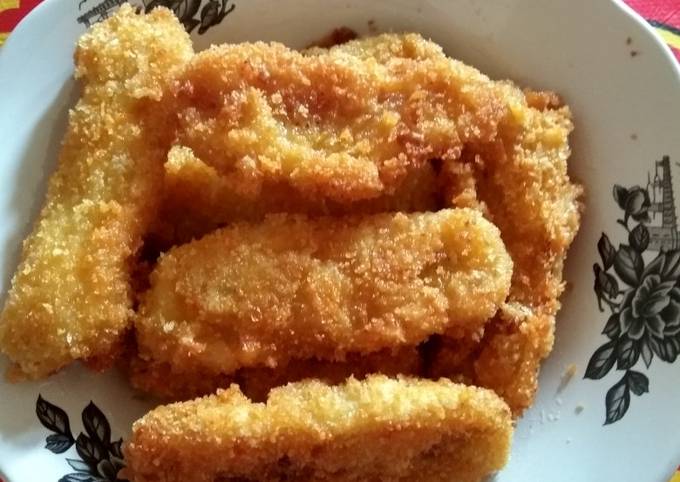 Pisang goreng dengan tepung roti