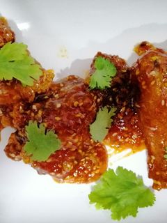 รูปของ ไก่ทอดผัดซอสสุกี้