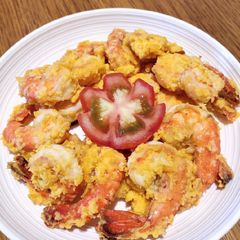 Salted Egg Yolk Prawns A picture of Salted Egg Yolk Prawns.