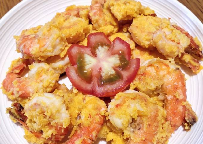 Salted Egg Yolk Prawns