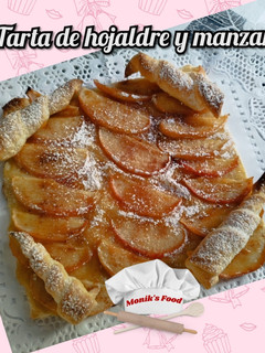 Una foto de Tarta de Hojaldre y Manzana fácil