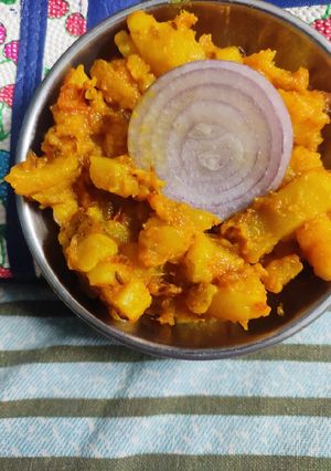 A picture of Aloo Muli Ki Sabzi.