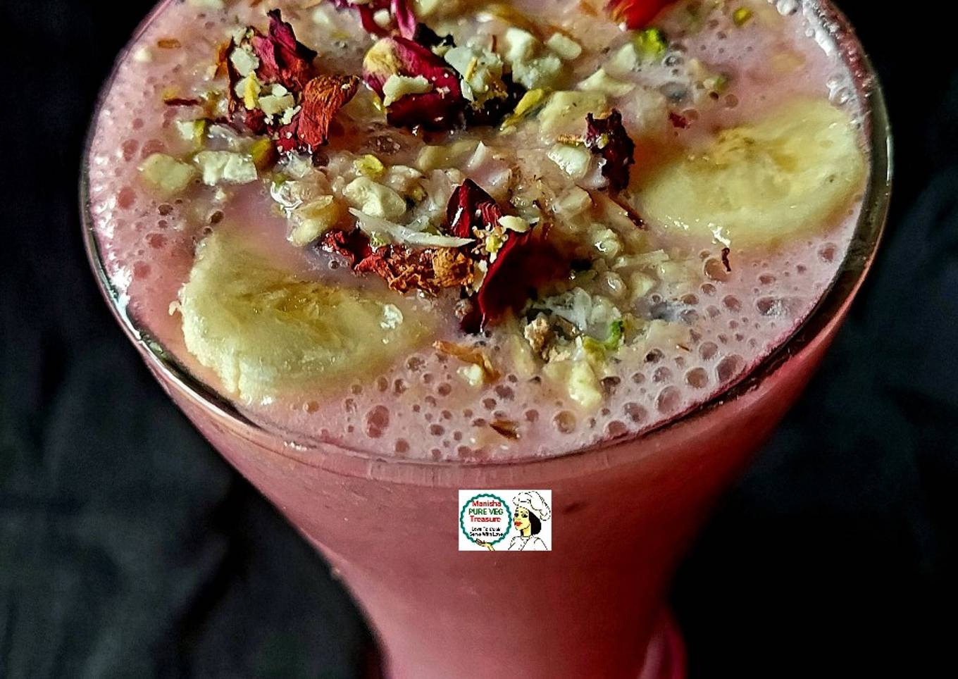 Banana Rose Dryfruits Smoothie