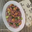 628. Mie Ubi Ungu Goreng Sosis