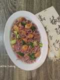 628. Mie Ubi Ungu Goreng Sosis