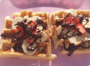 Una foto de Wafles dulces