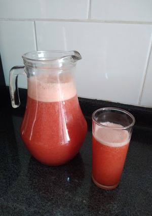 Una foto de Jugo de frutillas