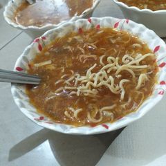 Chicken manchow soup A picture of Chicken manchow soup.