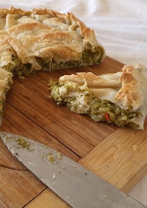 Una foto de Tarta cremosa de brócoli