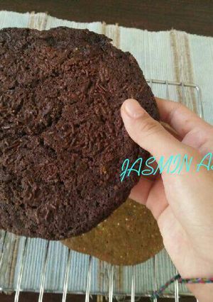 Foto resep Double chocolate Giant cookies 5 menit (no timbangan&mixer)