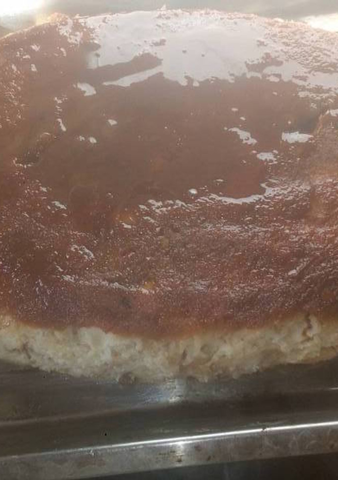 Una foto de Budín de pan con dulce de leche