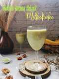 Matcha banana walnut milkshake