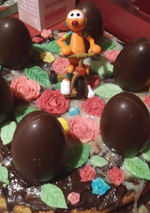 Una foto de Mona de Pascua de chocolate