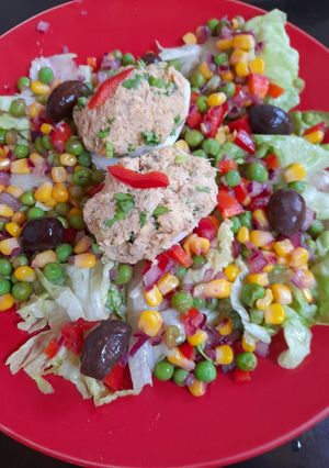 Una foto de Ensalada multicolor