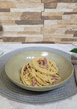 Una foto de Espaguetis carbonara