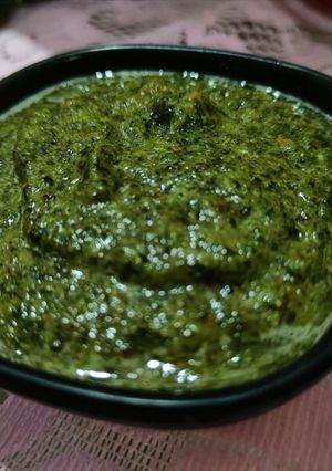 A picture of Mint chutney without raw mango.
