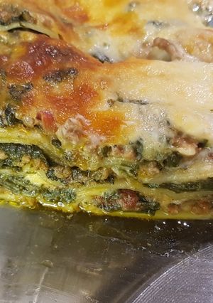 Spenótos lasagne recept fotója